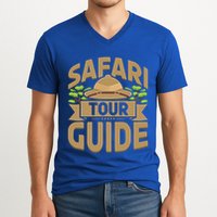 Safari Tour Guide Costume Africa Zoo Outfit Safari Tour V-Neck T-Shirt