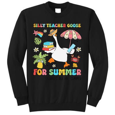 Silly Teacher Goose On The Loose Summer Sweatshirt