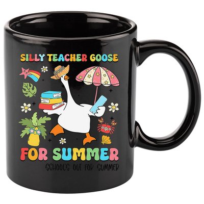 Silly Teacher Goose On The Loose Summer 11oz C Handle Ceramic Mug