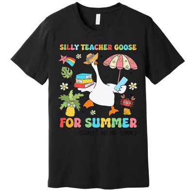 Silly Teacher Goose On The Loose Summer Premium T-Shirt
