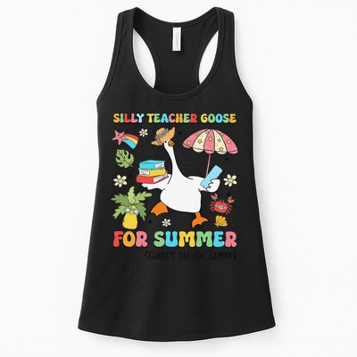 Silly Teacher Goose On The Loose Summer Womens Tank Top