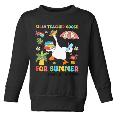 Silly Teacher Goose On The Loose Summer Toddler Sweatshirt