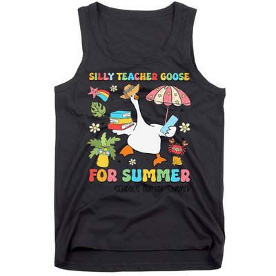 Silly Teacher Goose On The Loose Summer Tank Top