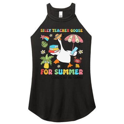 Silly Teacher Goose On The Loose Summer Women's Perfect Tri Rocker Tank