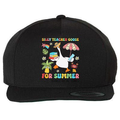 Silly Teacher Goose On The Loose Summer Wool Snapback Cap