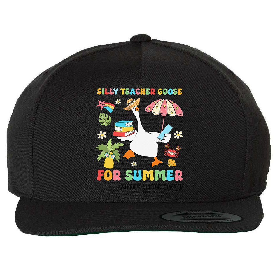Silly Teacher Goose On The Loose Summer Wool Snapback Cap
