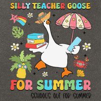 Silly Teacher Goose On The Loose Summer Cotton Canvas Backpack