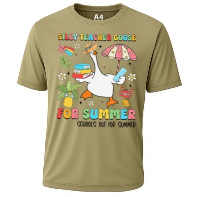 Silly Teacher Goose On The Loose Summer Cooling Performance Crew T-Shirt