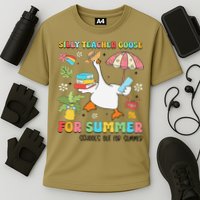 Silly Teacher Goose On The Loose Summer Cooling Performance Crew T-Shirt