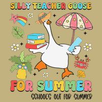 Silly Teacher Goose On The Loose Summer Cooling Performance Crew T-Shirt