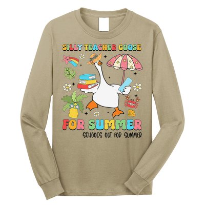 Silly Teacher Goose On The Loose Summer Long Sleeve Shirt