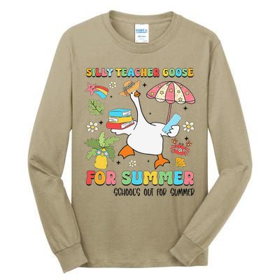 Silly Teacher Goose On The Loose Summer Tall Long Sleeve T-Shirt