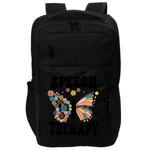 Speech Therapy Groovy Retro Therapist Squad Gift Impact Tech Backpack