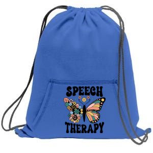 Speech Therapy Groovy Retro Therapist Squad Gift Sweatshirt Cinch Pack Bag