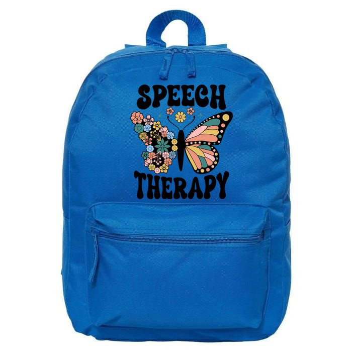 Speech Therapy Groovy Retro Therapist Squad Gift 16 in Basic Backpack