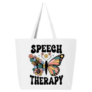 Speech Therapy Groovy Retro Therapist Squad Gift 25L Jumbo Tote