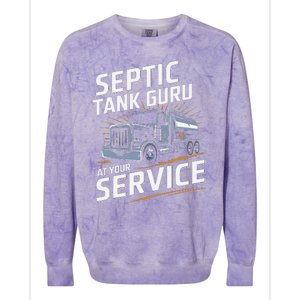 Septic Tank Guru At Your Service Septic Tank Installer Colorblast Crewneck Sweatshirt