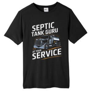 Septic Tank Guru At Your Service Septic Tank Installer Tall Fusion ChromaSoft Performance T-Shirt