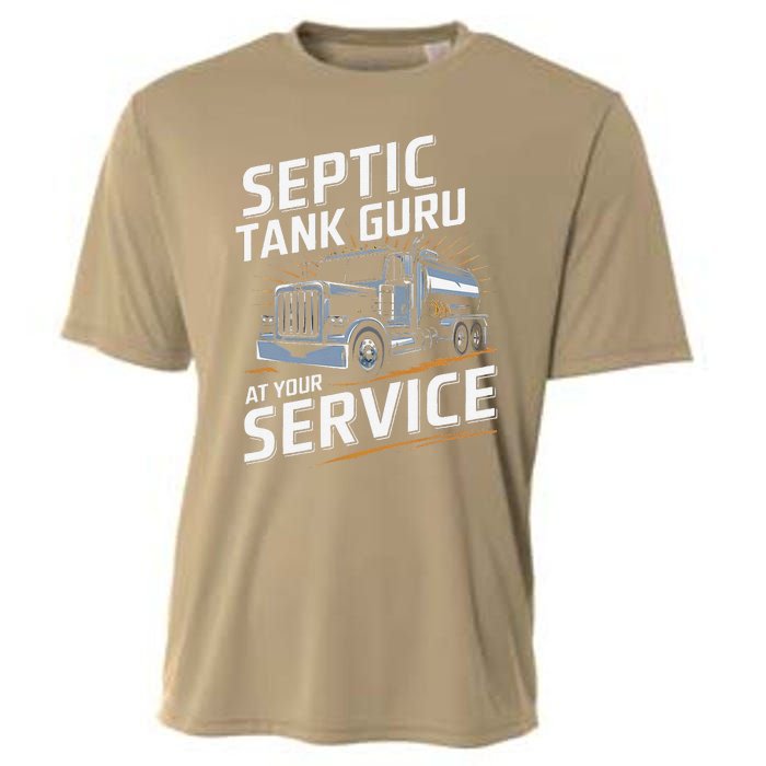 Septic Tank Guru At Your Service Septic Tank Installer Cooling Performance Crew T-Shirt