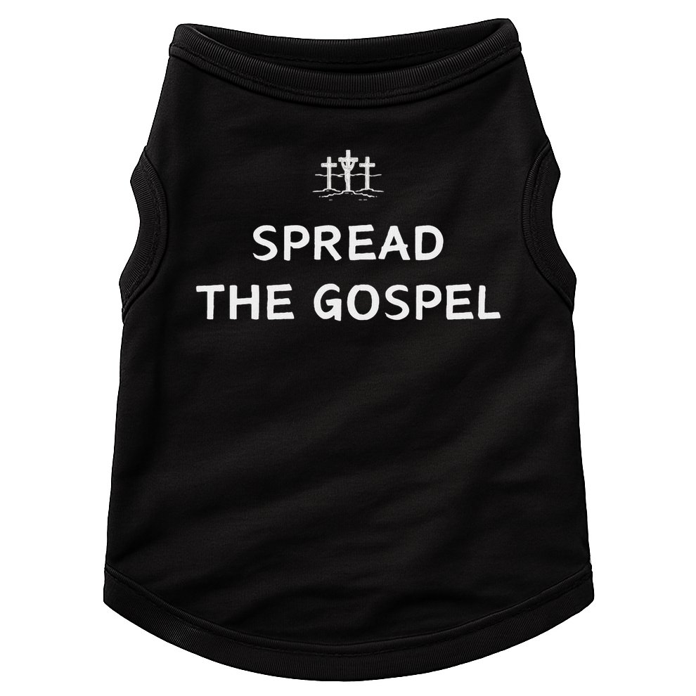 Spread The Gospel Jesus Is King Christian Cross Doggie Tank