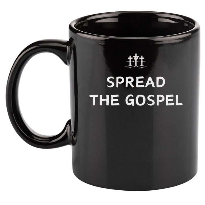 Spread The Gospel Jesus Is King Christian Cross 11oz C Handle Ceramic Mug