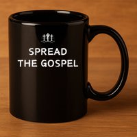 Spread The Gospel Jesus Is King Christian Cross 11oz C Handle Ceramic Mug