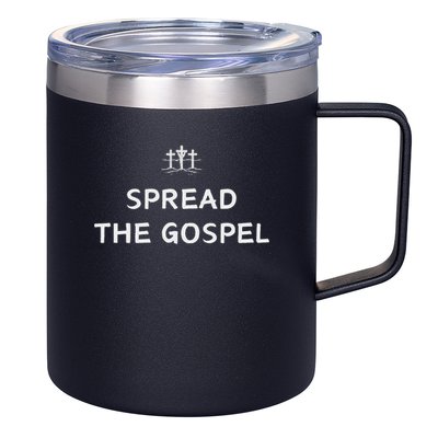 Spread The Gospel Jesus Is King Christian Cross 12oz Stainless Steel Coffee Mug