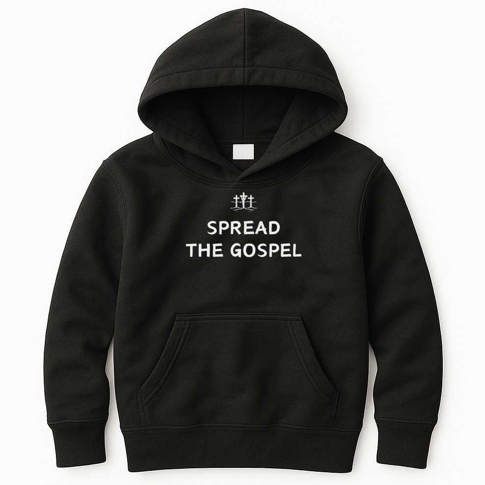 Spread The Gospel Jesus Is King Christian Cross Kids Hoodie