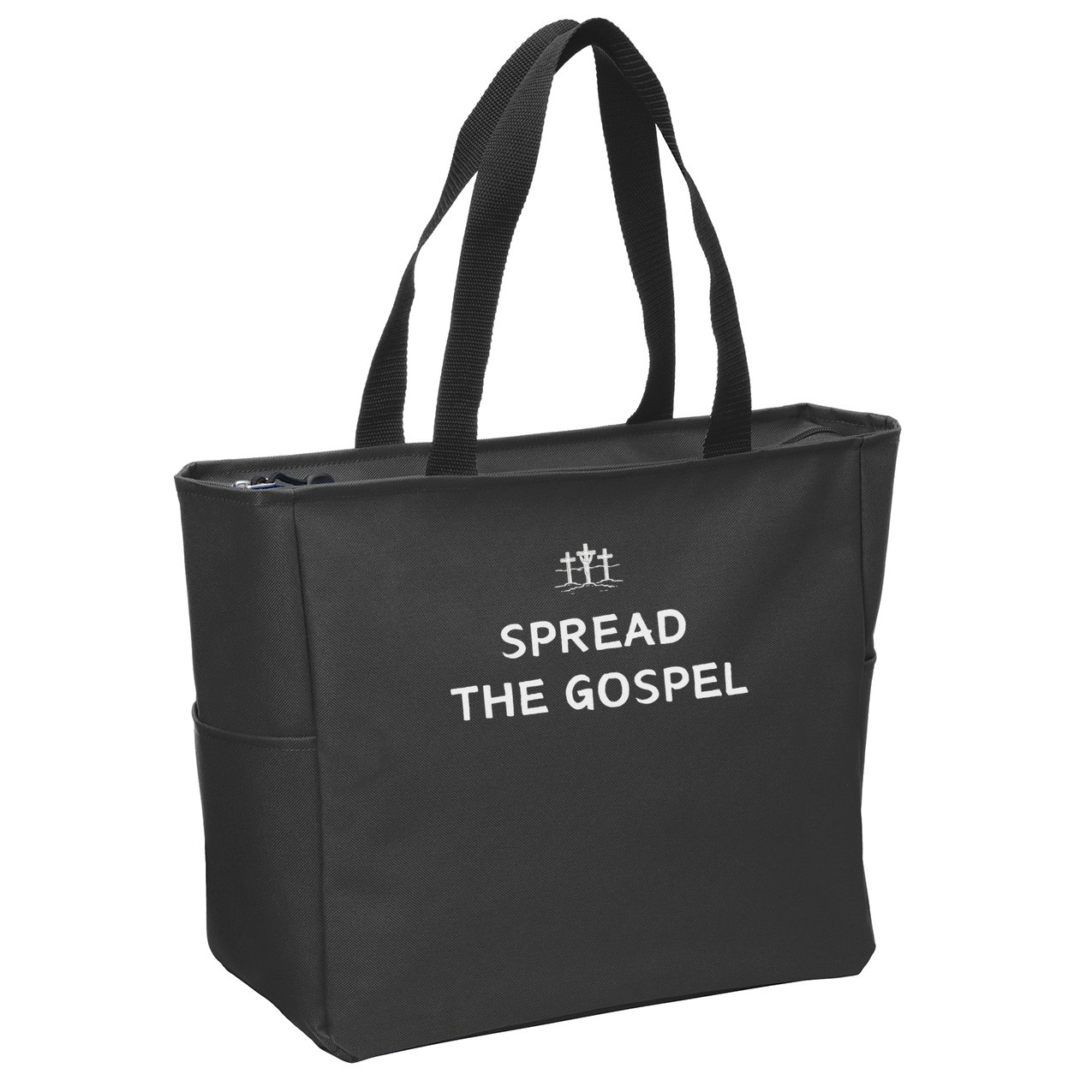 Spread The Gospel Jesus Is King Christian Cross Zip Tote Bag