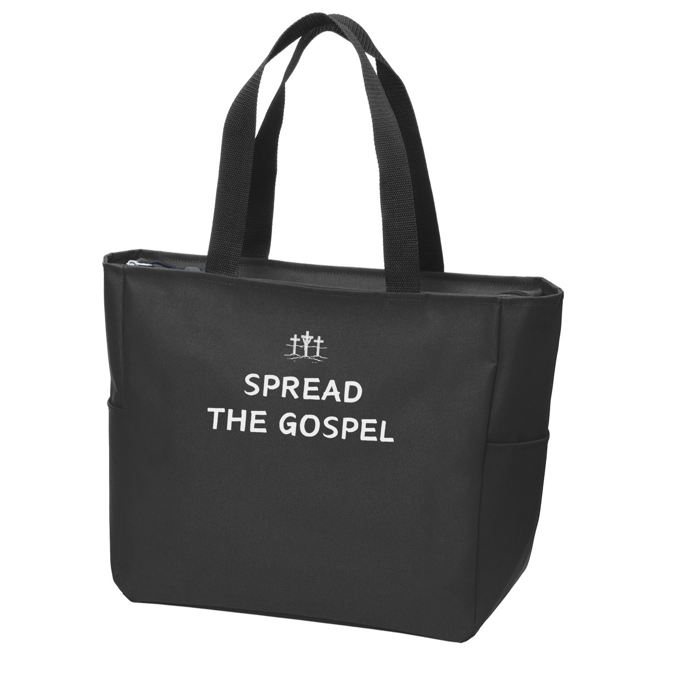 Spread The Gospel Jesus Is King Christian Cross Zip Tote Bag