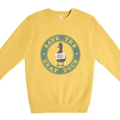 Save The Gray Duck Premium Crewneck Sweatshirt