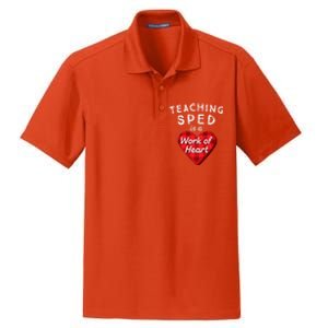 Sped Teacher Gift Valentines Day Plaid Work Of Heart Gift Dry Zone Grid Polo