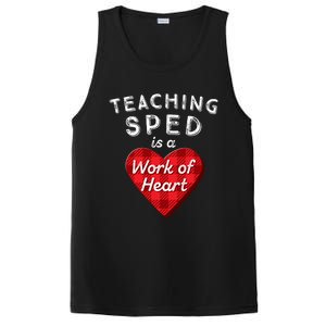 Sped Teacher Gift Valentines Day Plaid Work Of Heart Gift PosiCharge Competitor Tank