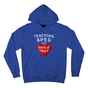 Sped Teacher Gift Valentines Day Plaid Work Of Heart Gift Hoodie