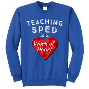 Sped Teacher Gift Valentines Day Plaid Work Of Heart Gift Sweatshirt