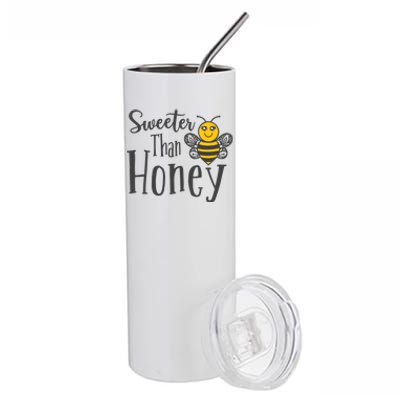 Sweeter Than Honey Bee Cute Valentines Gift Stainless Steel Tumbler