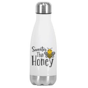 Sweeter Than Honey Bee Cute Valentines Gift Stainless Steel Insulated Water Bottle