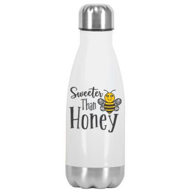 Sweeter Than Honey Bee Cute Valentines Gift Stainless Steel Insulated Water Bottle