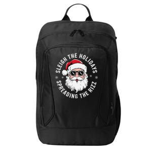 Sleigh The Holidays Spreading The Rizz Funny Santa Christmas Gift City Backpack