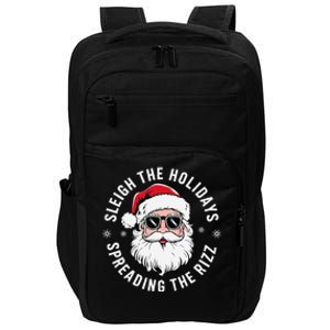 Sleigh The Holidays Spreading The Rizz Funny Santa Christmas Gift Impact Tech Backpack