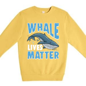 Save The Humpback Whale Lives Matter Funny Gift Premium Crewneck Sweatshirt