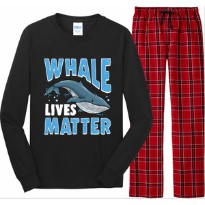 Save The Humpback Whale Lives Matter Funny Gift Long Sleeve Pajama Set