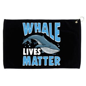 Save The Humpback Whale Lives Matter Funny Gift Grommeted Golf Towel