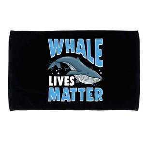 Save The Humpback Whale Lives Matter Funny Gift Microfiber Hand Towel