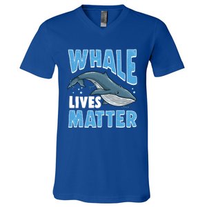 Save The Humpback Whale Lives Matter Funny Gift V-Neck T-Shirt