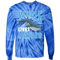 Save The Humpback Whale Lives Matter Funny Gift Tie-Dye Long Sleeve Shirt