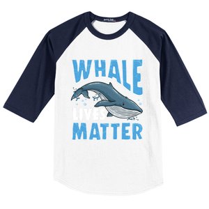 Save The Humpback Whale Lives Matter Funny Gift Baseball Sleeve Shirt