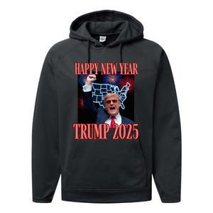 Sarcastic Trump Happy New Year 2025 47th President Convicted Performance Fleece Hoodie