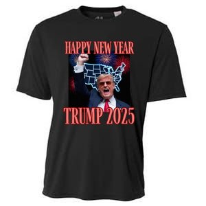 Sarcastic Trump Happy New Year 2025 47th President Convicted Cooling Performance Crew T-Shirt