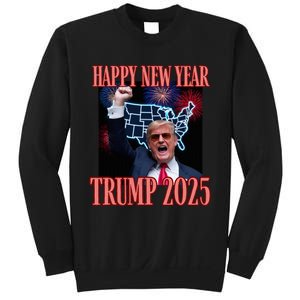 Sarcastic Trump Happy New Year 2025 47th President Convicted Sweatshirt